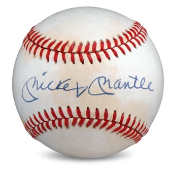 Mickey Mantle Single-Signed Baseball